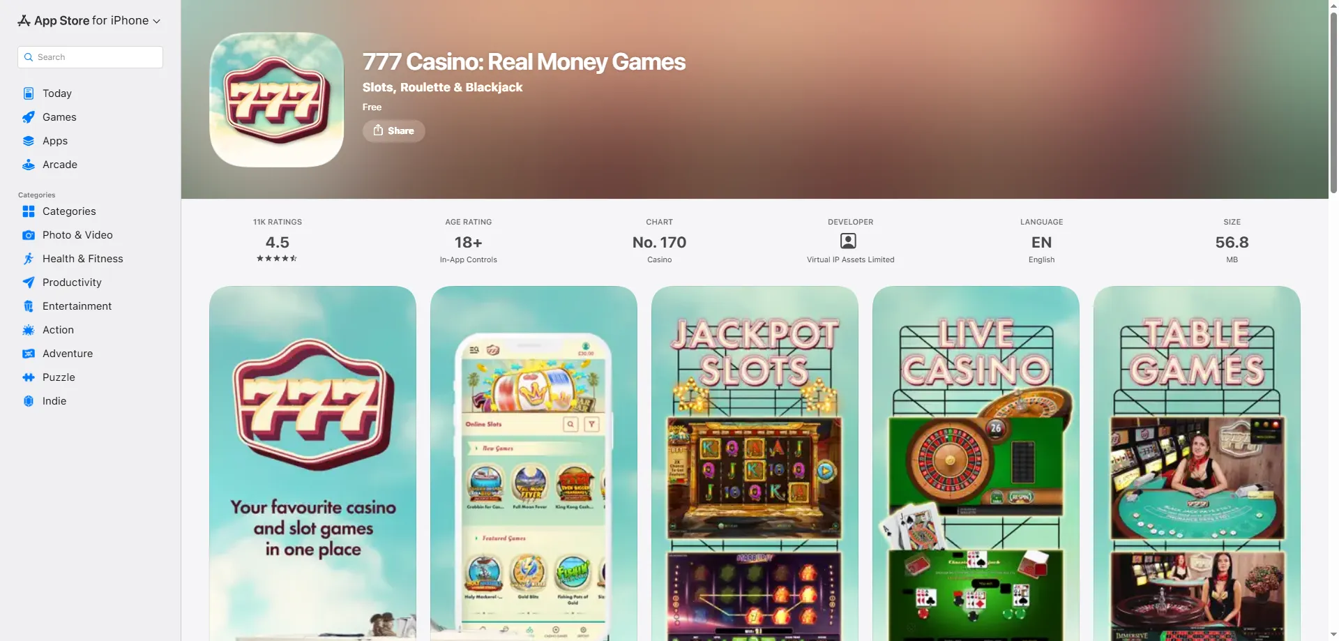 777 Casino mobile gaming — play slots on Android and iOS