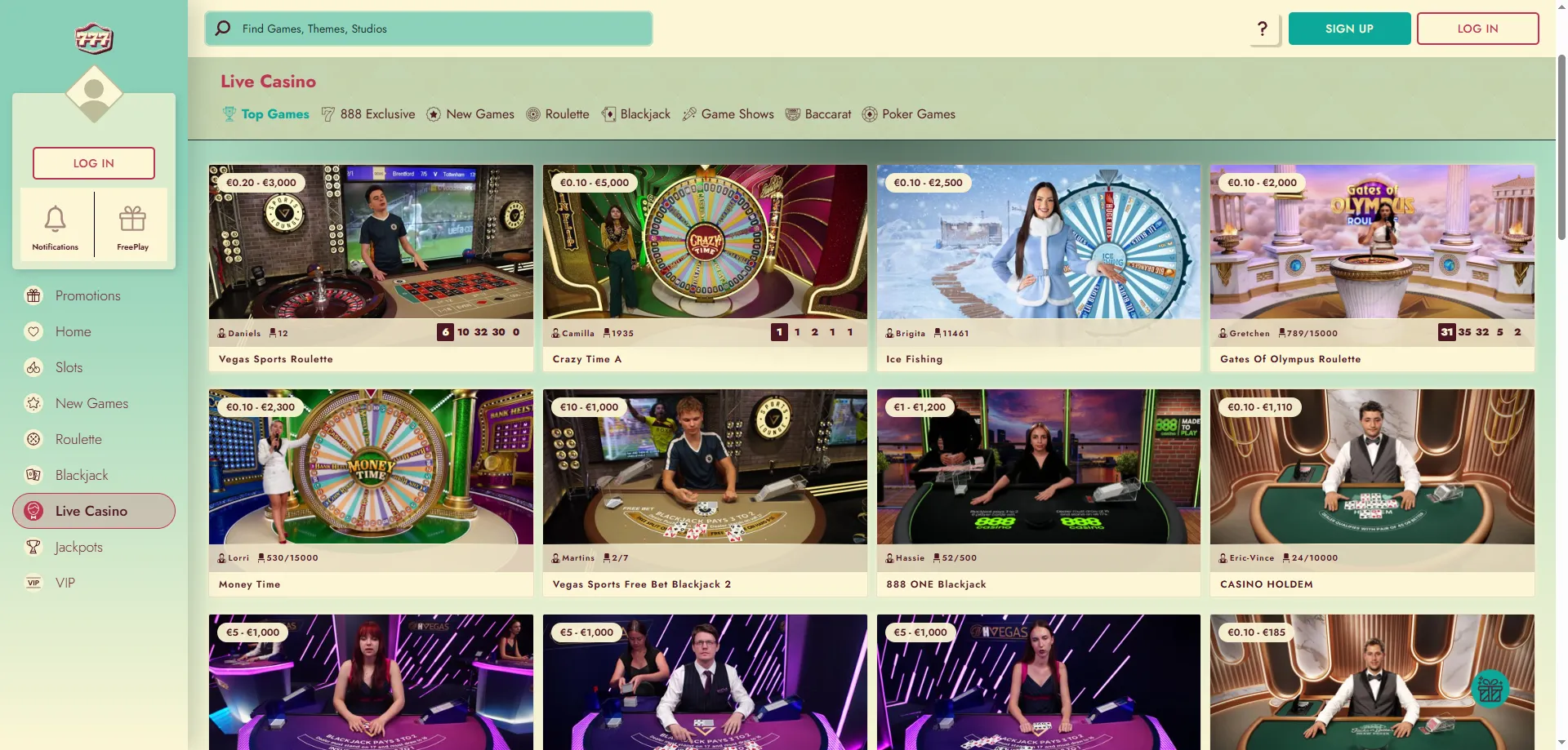 777 Casino live casino — real dealers streaming blackjack, roulette, and baccarat
